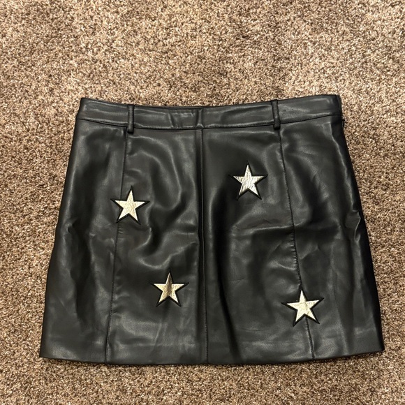 Nasty Gal Black Mini Skirt with Star Details - Picture 3 of 3